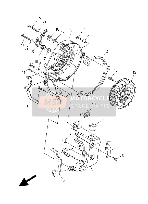 Yamaha XC115S 2014 Air Shroud & Fan for a 2014 Yamaha XC115S